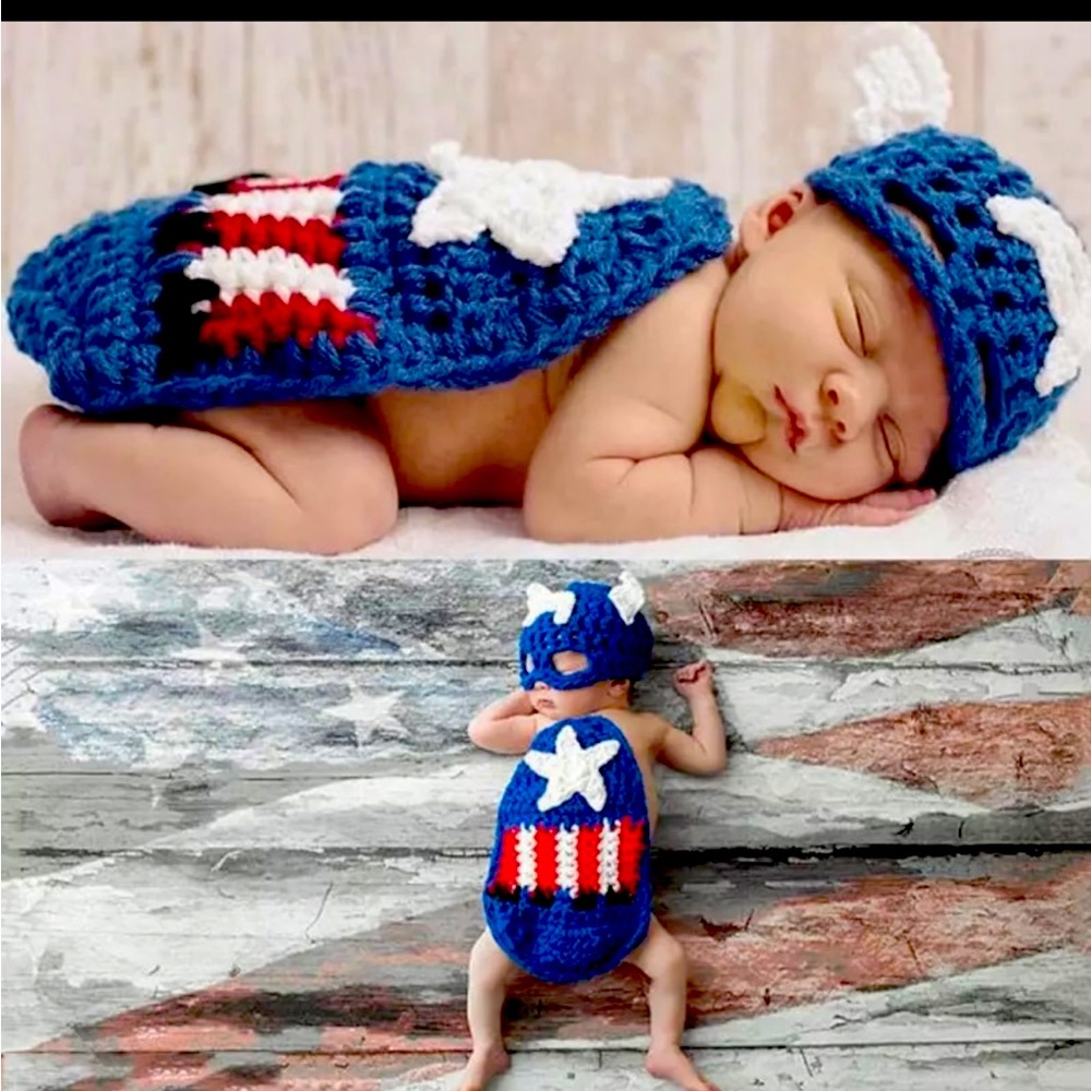 Superhero newborn photography costume